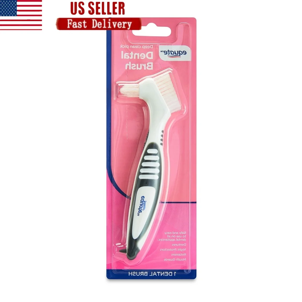 Denture Brush Dual Head Design Deep Clean Pick Medium Bristles Non-Slip Grip BPA-Free Dentures Retainers Night Guards
Denture Brush Dual Head Design Deep Clean Pick Medium Bristles Non-Slip Grip BPA-Free Dentures Retainers Night Guards