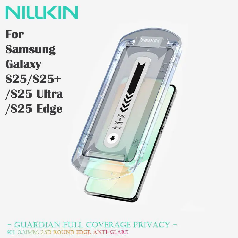 Anti-Spy Tempered Glass for Samsung S25 series NILLKIN Guardian Full Coverage + Anti-Glare Bubble-Free Privacy Screen Protector
Anti-Spy Tempered Glass for Samsung S25 series NILLKIN Guardian Full Coverage + Anti-Glare Bubble-Free Privacy Screen Protector