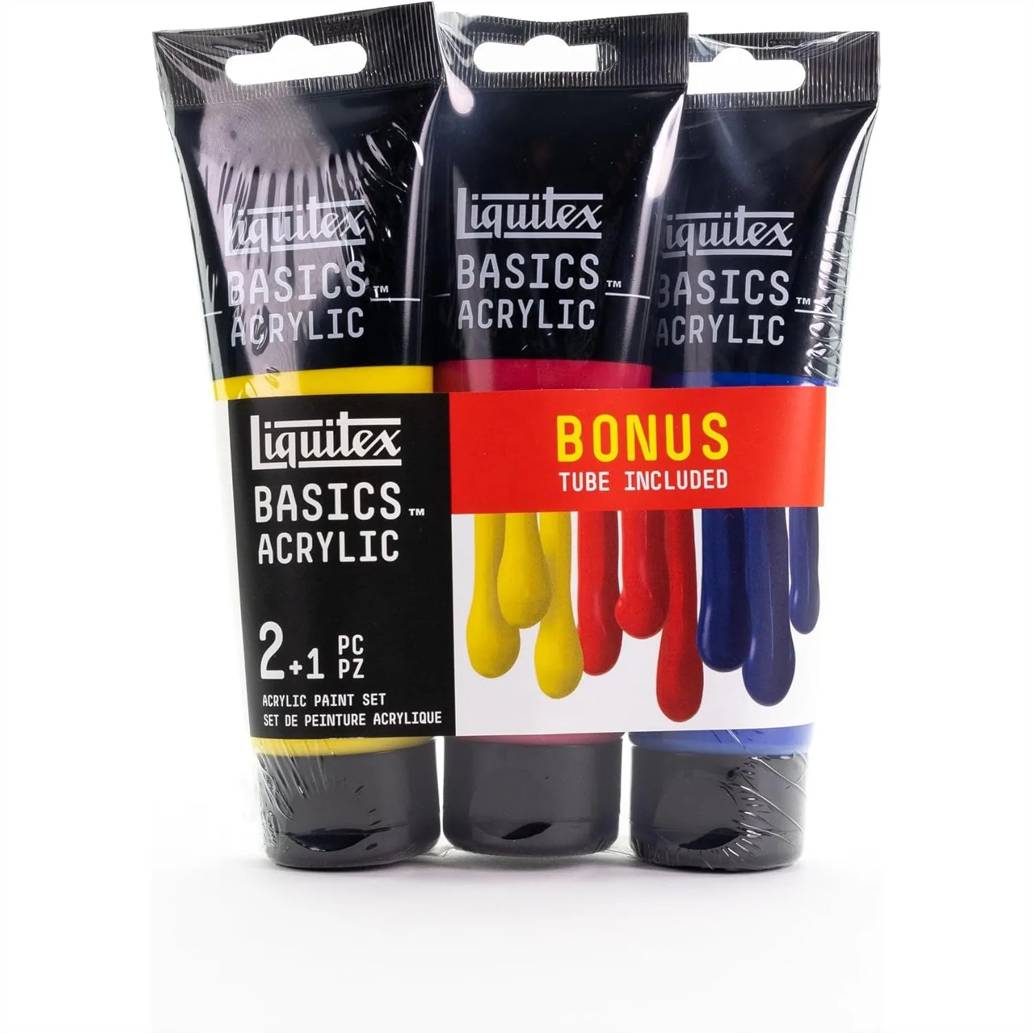 Acrylic Paint Set, 3 x 118ml Tubes, Primary Colors for Mixing
Acrylic Paint Set, 3 x 118ml Tubes, Primary Colors for Mixing