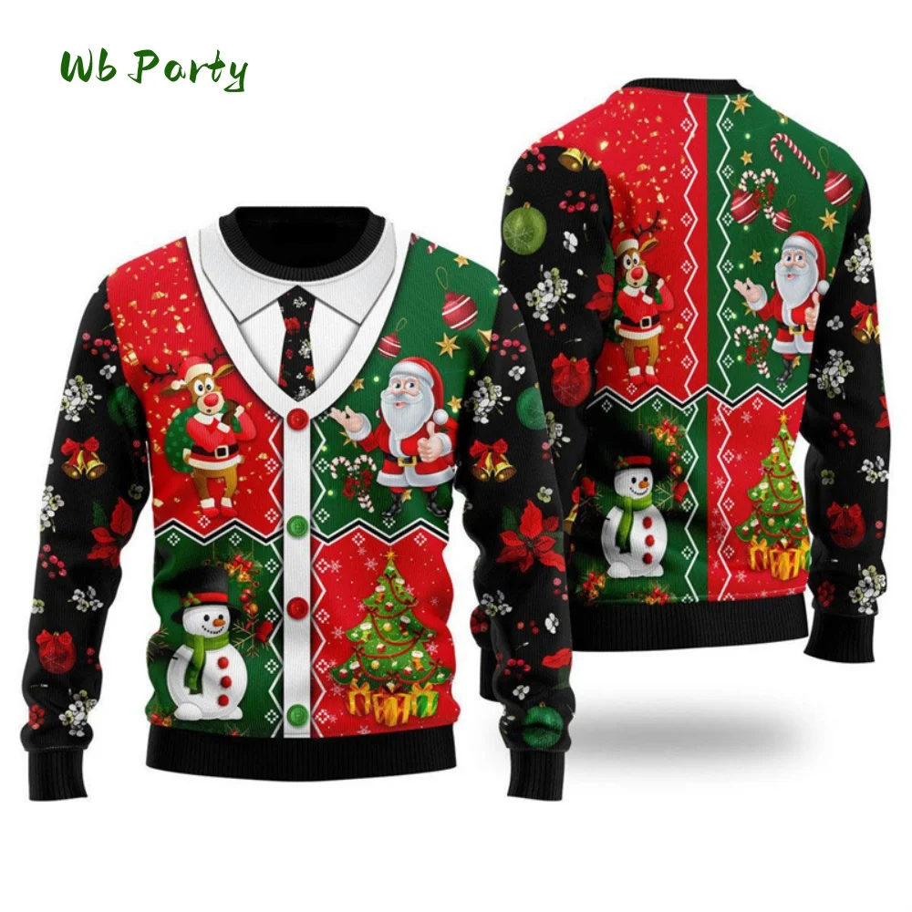 2026 Christmas Print Fake Cardigans Christmas Sweatshirt Men Women Xmas Graphic Sweatshirt New Year Holiday Family Sweatshirts
2026 Christmas Print Fake Cardigans Christmas Sweatshirt Men Women Xmas Graphic Sweatshirt New Year Holiday Family Sweatshirts