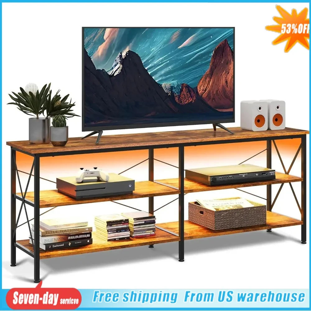 Industrial TV Console in the Living Room TV Stand 65 70-inch TV With LED Lights Gaming Entertainment Center With Storage Cabinet
Industrial TV Console in the Living Room TV Stand 65 70-inch TV With LED Lights Gaming Entertainment Center With Storage Cabinet