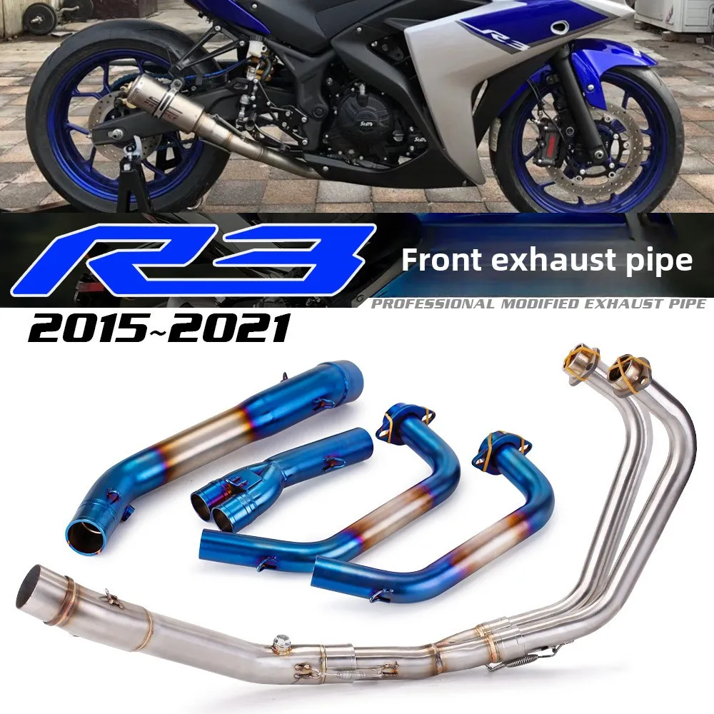 Motorcycle exhaust modified YZF-R3 R25 suitable for Yamaha MT03 titanium alloy front modified exhaust pipe
Motorcycle exhaust modified YZF-R3 R25 suitable for Yamaha MT03 titanium alloy front modified exhaust pipe
