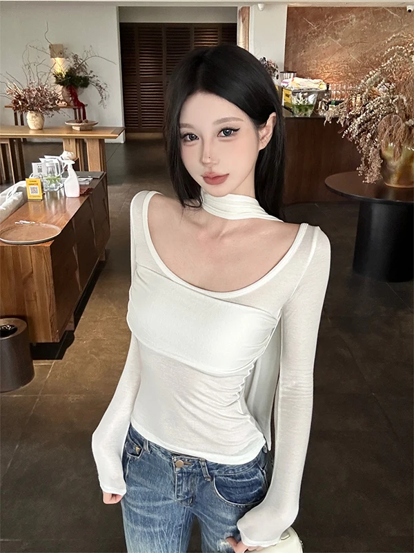 BaiYaan Gentle Paper Figure Knitted Ne Hanging Scarf One-Piece Base irt Versatile Top Winter Long Sve U-Ne T-irt
BaiYaan Gentle Paper Figure Knitted Ne Hanging Scarf One-Piece Base irt Versatile Top Winter Long Sve U-Ne T-irt