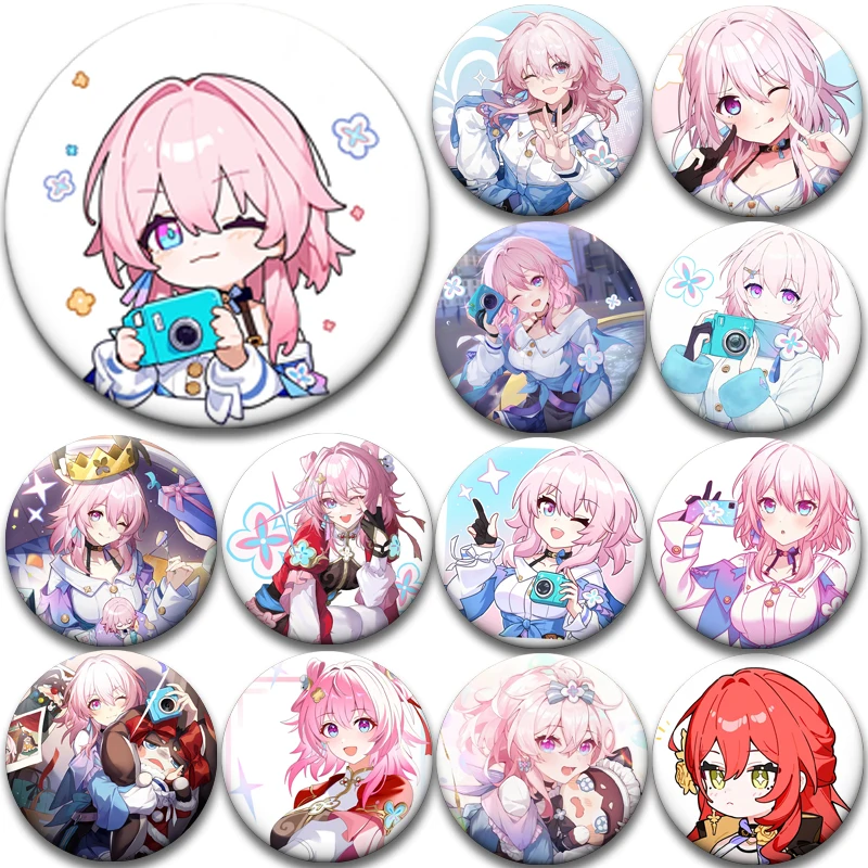 Honkai: Star Rail March 7th Pin - Anime Game Badge Round Brooch - Merch for Backpack & Cosplay Accessories Fans Collection Gifts
Honkai: Star Rail March 7th Pin - Anime Game Badge Round Brooch - Merch for Backpack & Cosplay Accessories Fans Collection Gifts