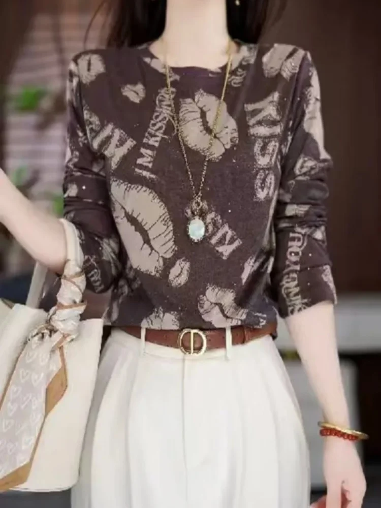 Slimming Long Sve T-irt Faionable Versatile Base Layer irt for Women Spring Autumn Mom Sli Printed Loose Fit Pol...
Slimming Long Sve T-irt Faionable Versatile Base Layer irt for Women Spring Autumn Mom Sli Printed Loose Fit Pol...