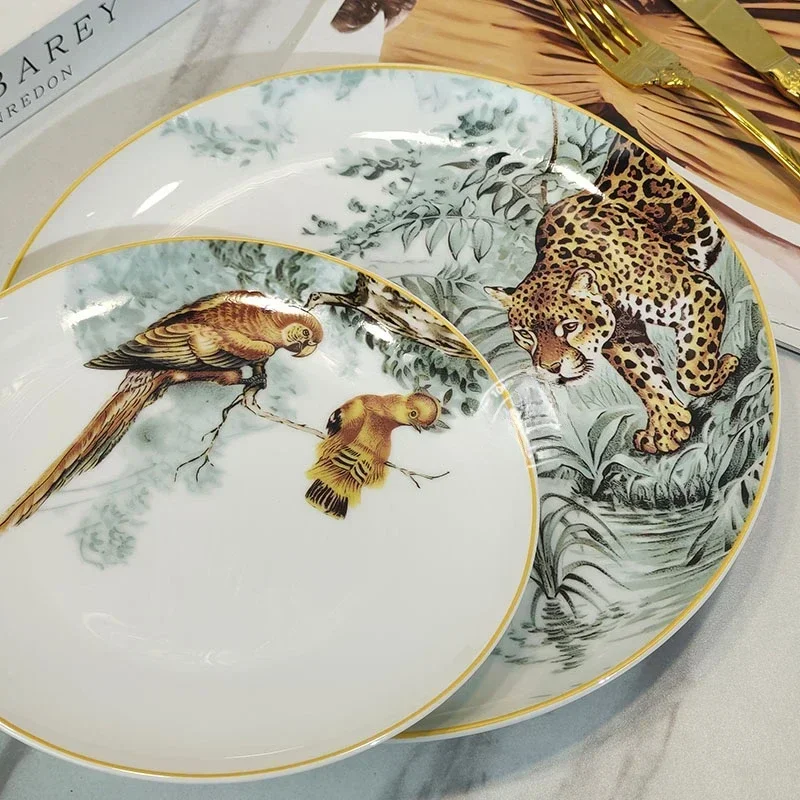 European ceramic western dinner plate, jungle set, steak plate, Coffee cup, afternoon , personalized gift set
European ceramic western dinner plate, jungle set, steak plate, Coffee cup, afternoon , personalized gift set