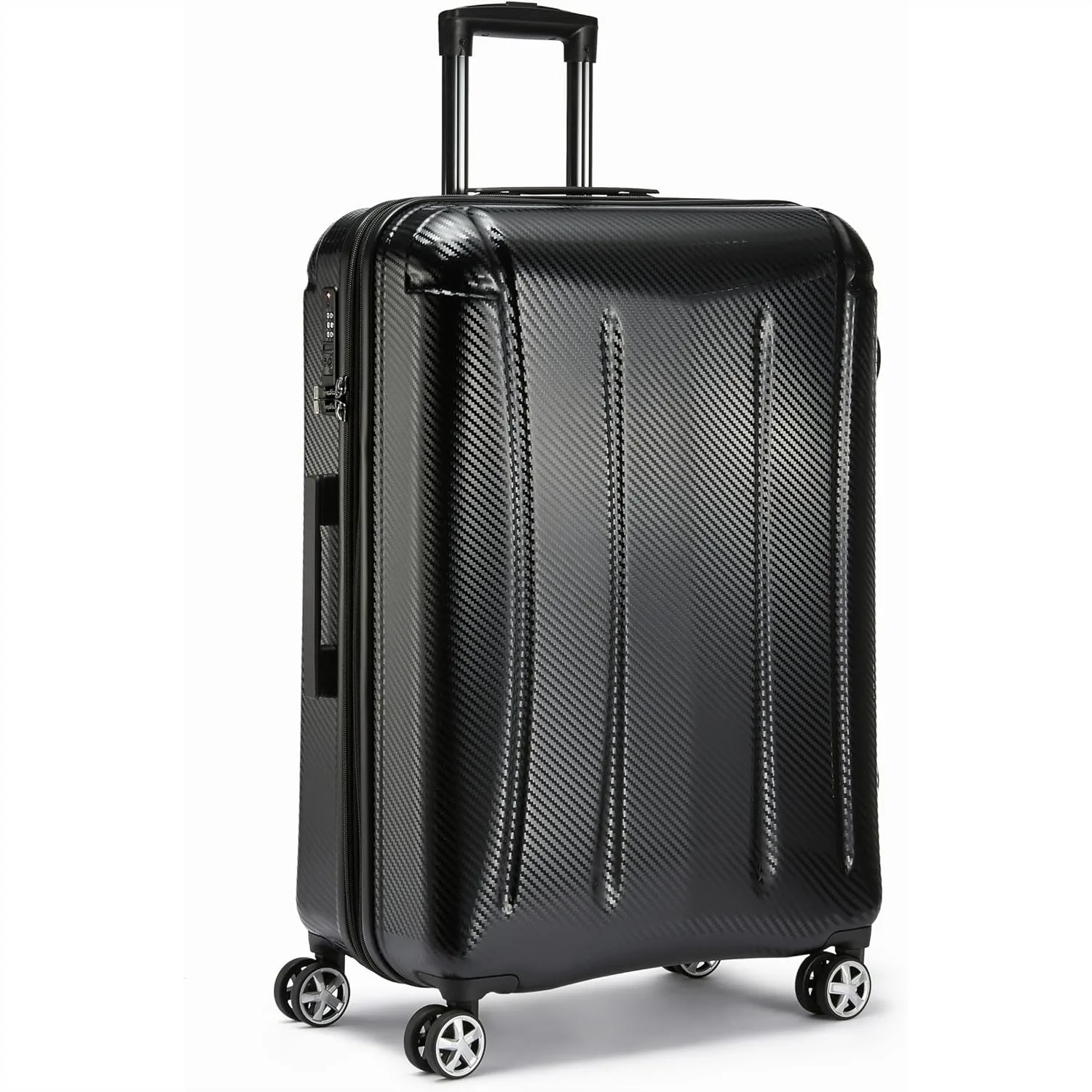 30-Inch Hardside Checked Spinner Luggage with TSA Lock, Lightweight Expandable Suitcase, Scratch-Resistant, 8-Wheel, Black
30-Inch Hardside Checked Spinner Luggage with TSA Lock, Lightweight Expandable Suitcase, Scratch-Resistant, 8-Wheel, Black