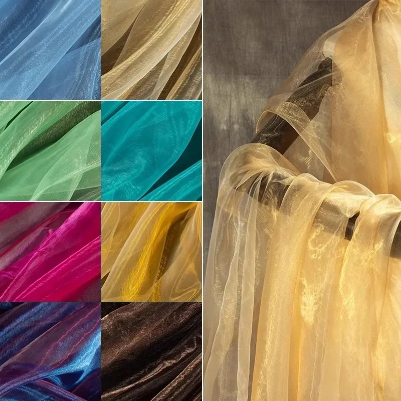 Organza Fabric Iridescent Gradient Clothing DIY Background Cloth Yarn Curtain Decoration Soft Arts Crafts Sewing Fabric
Organza Fabric Iridescent Gradient Clothing DIY Background Cloth Yarn Curtain Decoration Soft Arts Crafts Sewing Fabric