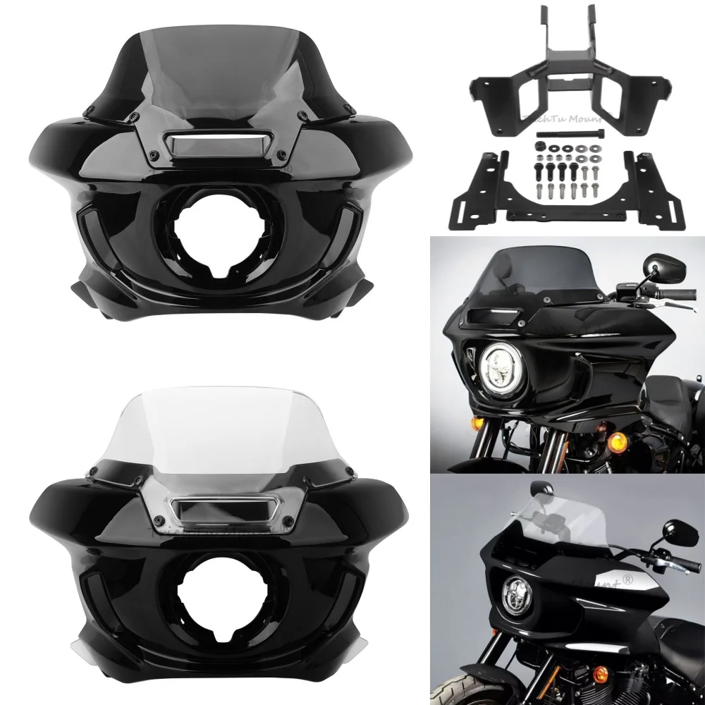 Motorcycle Headlight Fairing Windshield Clear/Smoke Windscreen For Harley Softail Low Rider ST FXLRST El Diablo FXRST 2022-2024
Motorcycle Headlight Fairing Windshield Clear/Smoke Windscreen For Harley Softail Low Rider ST FXLRST El Diablo FXRST 2022-2024