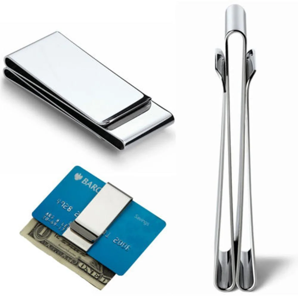 4 Fold Silver Double Sided Stainless Steel Wallet Clip Metal Banknote Card Clips Credit Cards Money Holder Dollar Metal Clamp
4 Fold Silver Double Sided Stainless Steel Wallet Clip Metal Banknote Card Clips Credit Cards Money Holder Dollar Metal Clamp