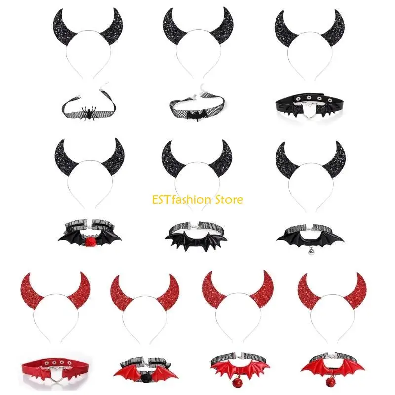 Y5GC Choker Glitter Unique Black Headband Cool Bat Wing for Stage Shows Halloween
Y5GC Choker Glitter Unique Black Headband Cool Bat Wing for Stage Shows Halloween
