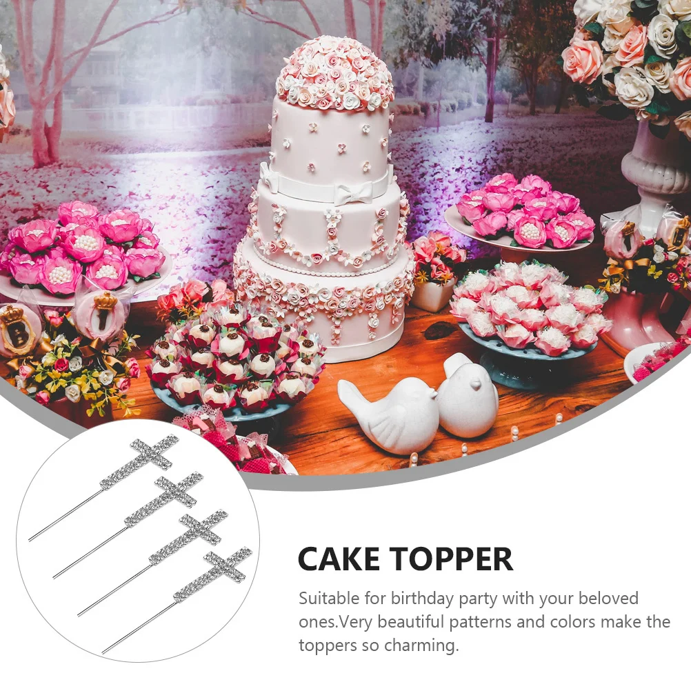 4Pcs Crystal Cross Cake Toppers Rhinestone Design Elegant Wedding Birthday Party Cake Decor Fruit Picks Party Cupcake Topper
4Pcs Crystal Cross Cake Toppers Rhinestone Design Elegant Wedding Birthday Party Cake Decor Fruit Picks Party Cupcake Topper