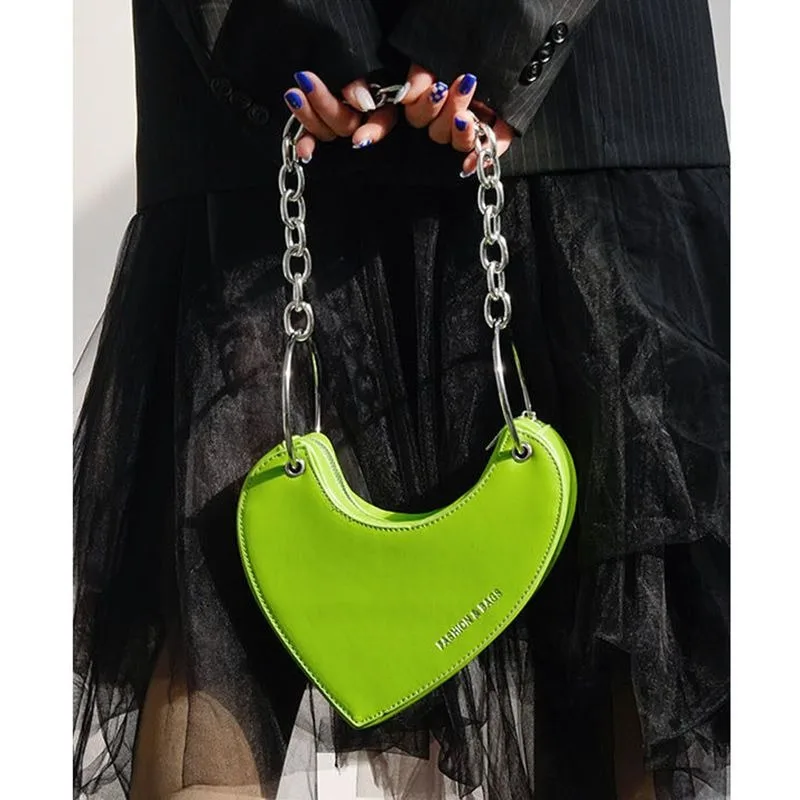 Нишевая сумка на плечо, милая крутая модная сумка, женская сумка с узором зебры, любовь, персиковое сердце, сумка для подмышек специальной формы с нерегулярной цепочкой, ниша