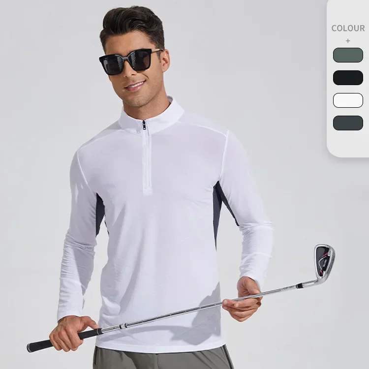 Stand-up Collar Fitness Exercise Running Training High Elastic Speed Dry Long Sleeve T-shirt men clothing
Stand-up Collar Fitness Exercise Running Training High Elastic Speed Dry Long Sleeve T-shirt men clothing