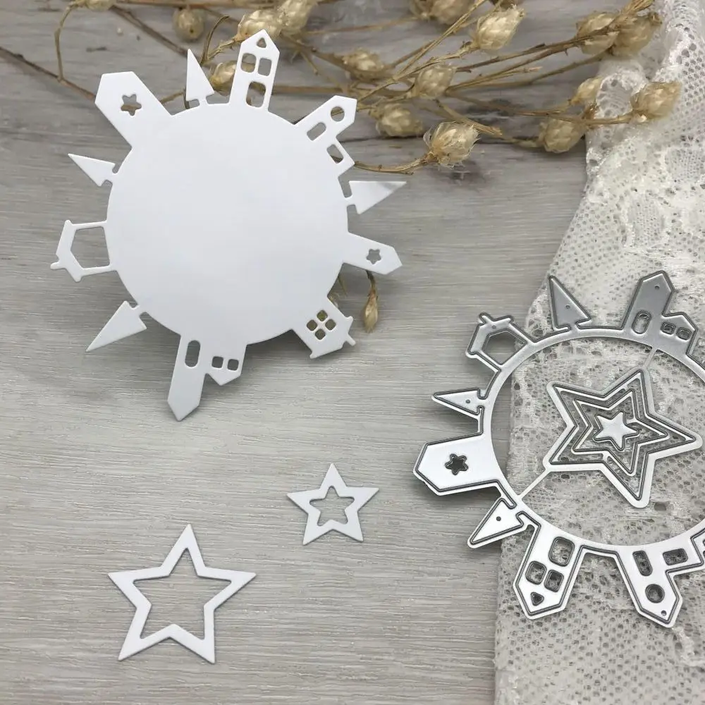 1pcs metal cutting dies cut die mold House tree circle ring decoration Scrapbook paper craft blade punch stencils dies
1pcs metal cutting dies cut die mold House tree circle ring decoration Scrapbook paper craft blade punch stencils dies