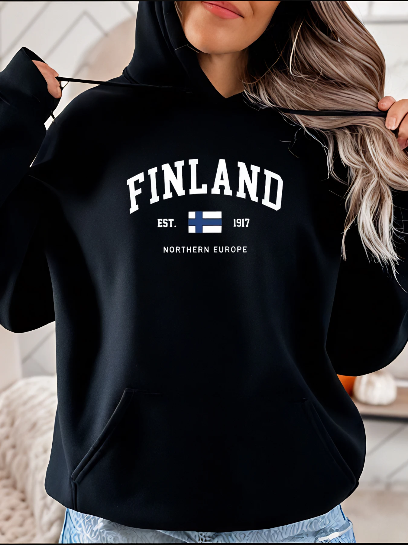 Толстовка с принтом флага Финляндии, повседневная толстовка в студенческом стиле с названием страны и года, дизайн Северной Европы для женщин, повседневная одежда
Толстовка с принтом флага Финляндии, повседневная толстовка в студенческом стиле с названием страны и года, дизайн Северной Европы для женщин, повседневная одежда