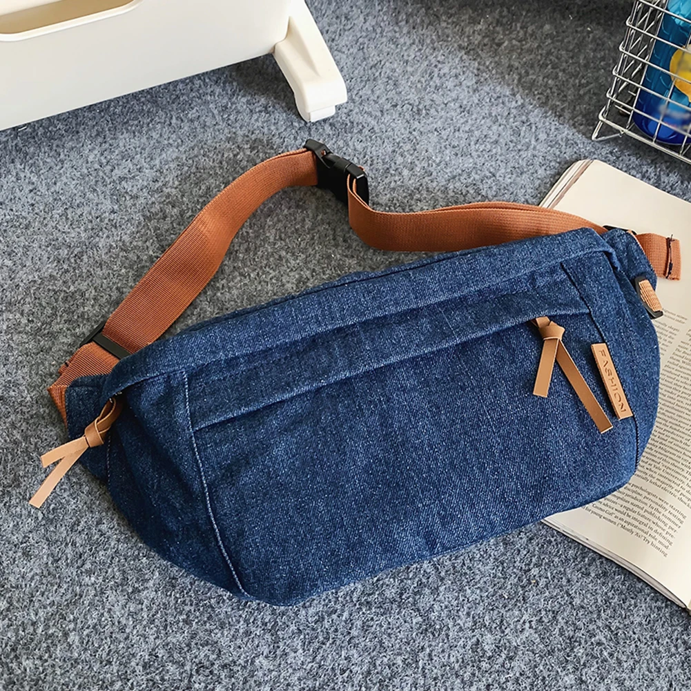 Джинсовая сумка-кроссбоди в стиле Харадзюку для мужчин и женщин, поясная сумка большой вместимости с регулируемыми лямками, однотонная, модная женская сумка на пояс
Джинсовая сумка-кроссбоди в стиле Харадзюку для мужчин и женщин, поясная сумка большой вместимости с регулируемыми лямками, однотонная, модная женская сумка на пояс