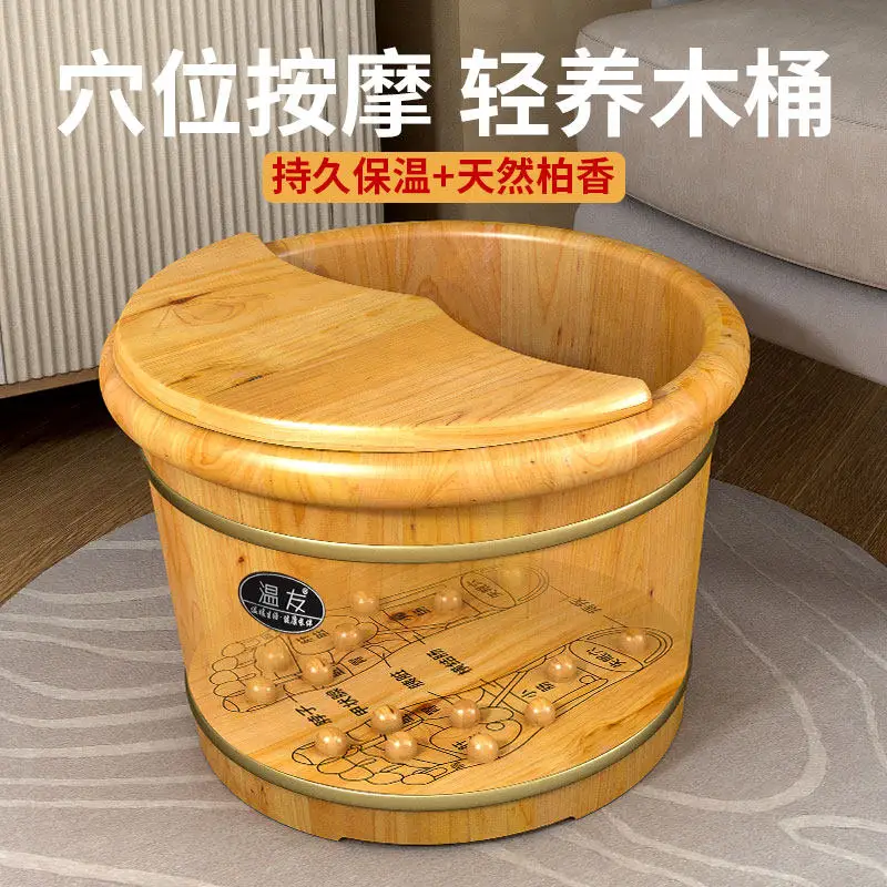 Household solid wood foot washing bucket Wooden foot soaking basin Insulation foot bath poke Health massage wooden bucket
Household solid wood foot washing bucket Wooden foot soaking basin Insulation foot bath poke Health massage wooden bucket