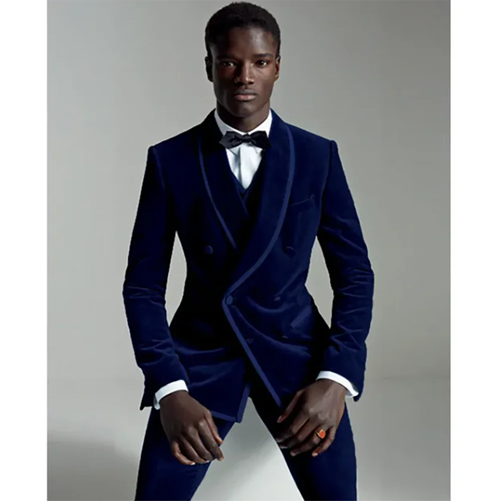 Velvet Suit for Men Double Breasted Shawl Lapel Groom Blazer Slim Fit Wedding Tuxedo 3 Piece Prom Suit (Jacket+Vest+Pants)
Velvet Suit for Men Double Breasted Shawl Lapel Groom Blazer Slim Fit Wedding Tuxedo 3 Piece Prom Suit (Jacket+Vest+Pants)