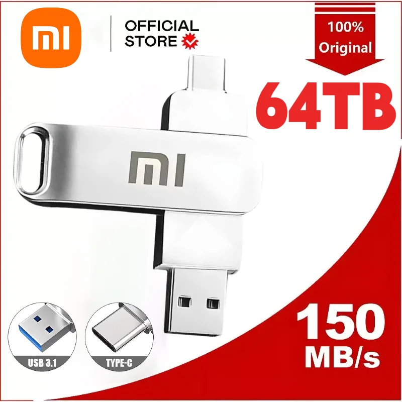 Xiaomi 16TB U Disk Mini Pen Drive 64TB USB Flash Drives 8TB 2TB TYPE C Высокоскоростной USB3.1 Водонепроницаемый 4TB Pendrive Металлический для ПК
Xiaomi 16TB U Disk Mini Pen Drive 64TB USB Flash Drives 8TB 2TB TYPE C Высокоскоростной USB3.1 Водонепроницаемый 4TB Pendrive Металлический для ПК