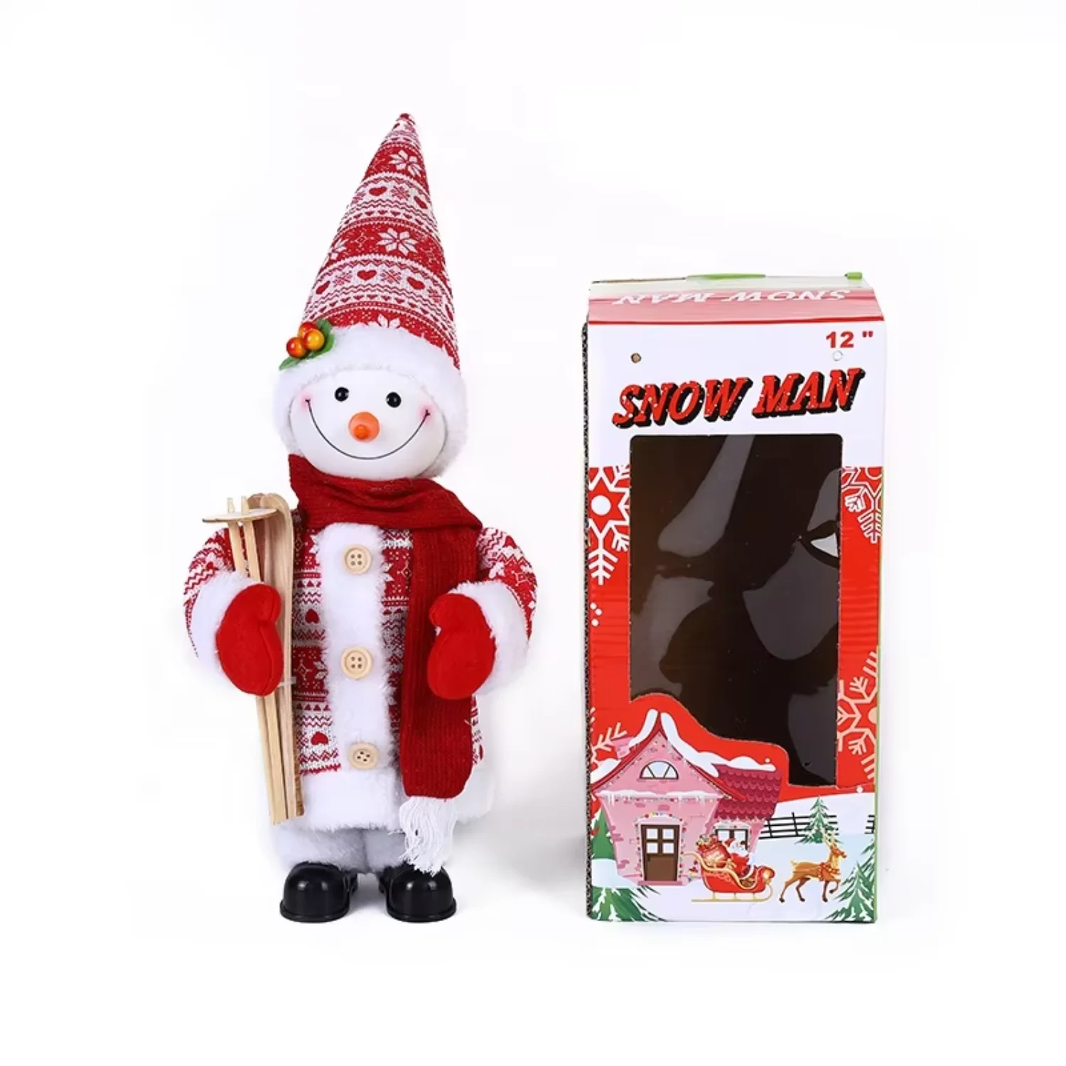 12 Inch 30CM Classic Design Moving Snowman With Sleigh Christmas decoration
12 Inch 30CM Classic Design Moving Snowman With Sleigh Christmas decoration
