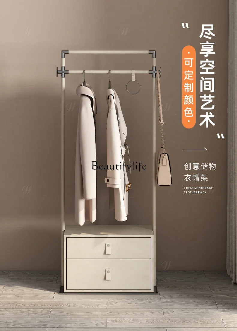 yj5Italian Style Light Luxury Coat Rack Bedside Cabinet Chest of Drawers Integrated Bedroom Floor-standing Clothes Rack
yj5Italian Style Light Luxury Coat Rack Bedside Cabinet Chest of Drawers Integrated Bedroom Floor-standing Clothes Rack
