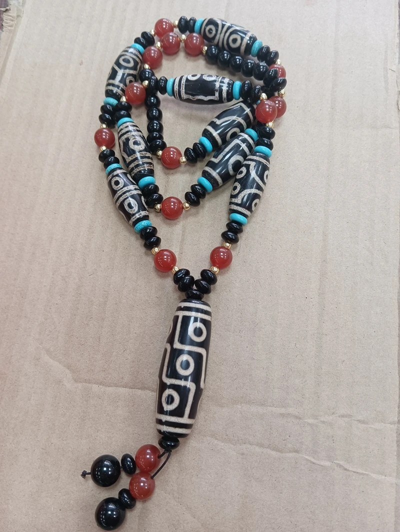 Nature Agate Home Ornament Tibetan Dzi Bead Hangings Nine Eyes Pendant Amulet Matching Beads Agate Chain
Nature Agate Home Ornament Tibetan Dzi Bead Hangings Nine Eyes Pendant Amulet Matching Beads Agate Chain