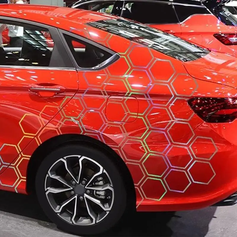 31BC 10 Pieces Honeycomb Reflective Car Stickers Hexagonal Pattern PET Material Safety Decals for Auto Motorcycle Night
31BC 10 Pieces Honeycomb Reflective Car Stickers Hexagonal Pattern PET Material Safety Decals for Auto Motorcycle Night