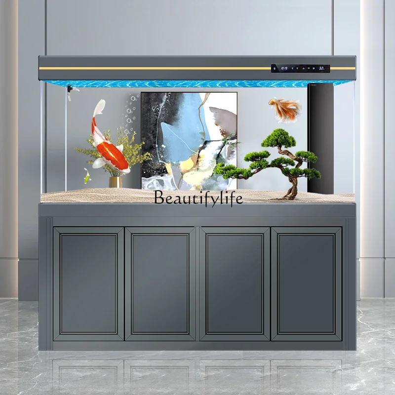 FG17Light luxury fish tank household living room medium floor ecological tank screen glass
FG17Light luxury fish tank household living room medium floor ecological tank screen glass