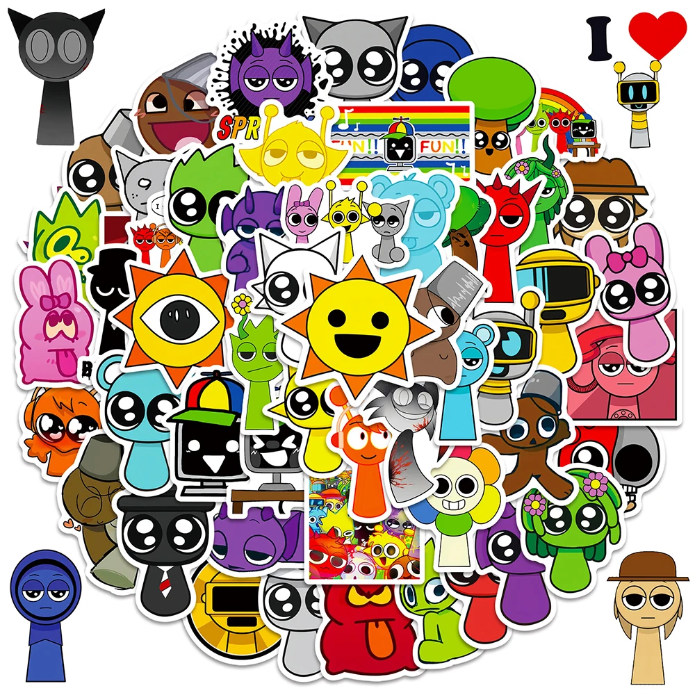 10/30/60pcs Sprunki Anime Stickers Pack Funny Music Game Incredibox Sprunki Decals for Suitcase Notebook Car Decoration Sticker
10/30/60pcs Sprunki Anime Stickers Pack Funny Music Game Incredibox Sprunki Decals for Suitcase Notebook Car Decoration Sticker