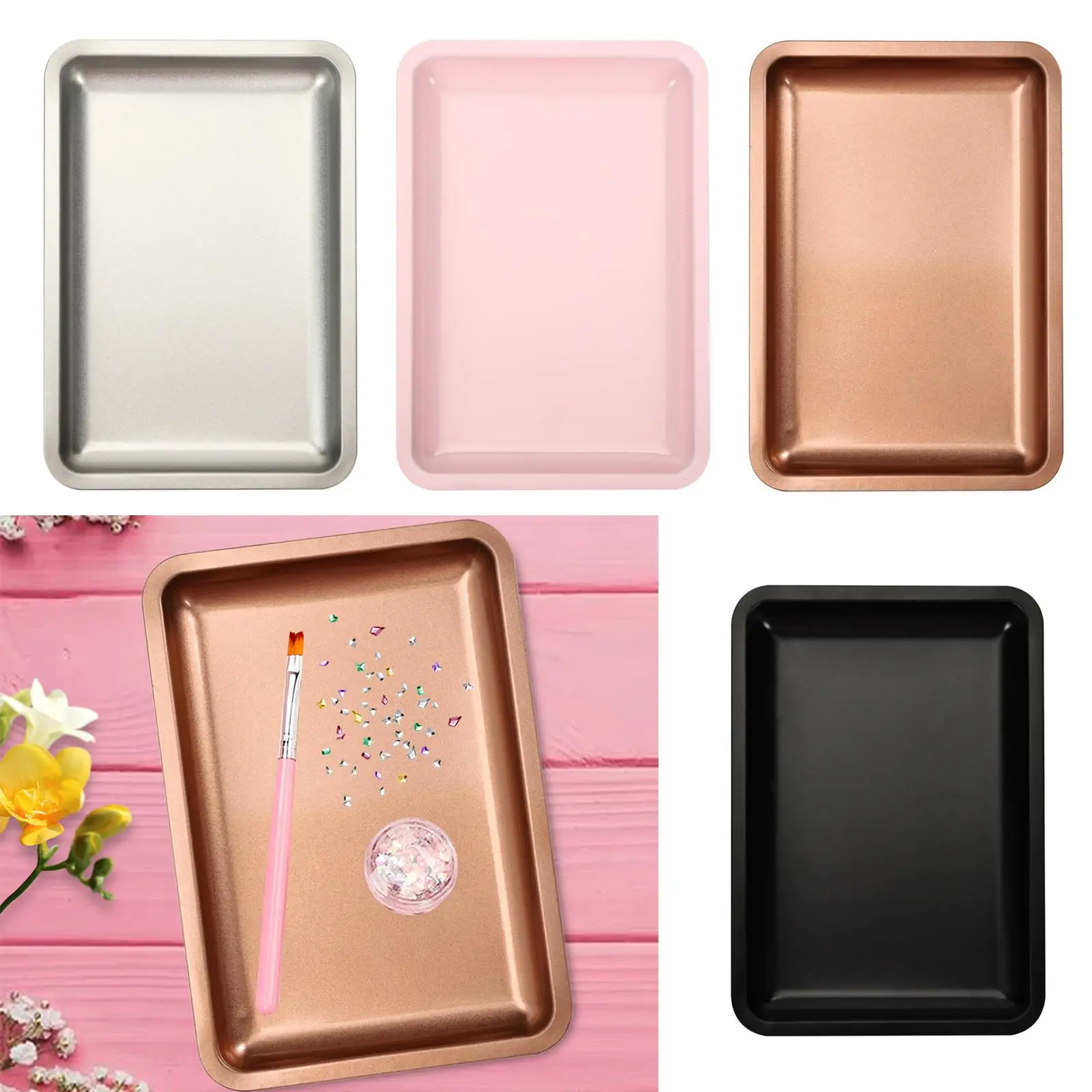 Vanity Tray Nail Art Desktop Tools Tray Stainless Steel Modern Jewelry Tray Decorative Tray for Living Room Counter
Vanity Tray Nail Art Desktop Tools Tray Stainless Steel Modern Jewelry Tray Decorative Tray for Living Room Counter