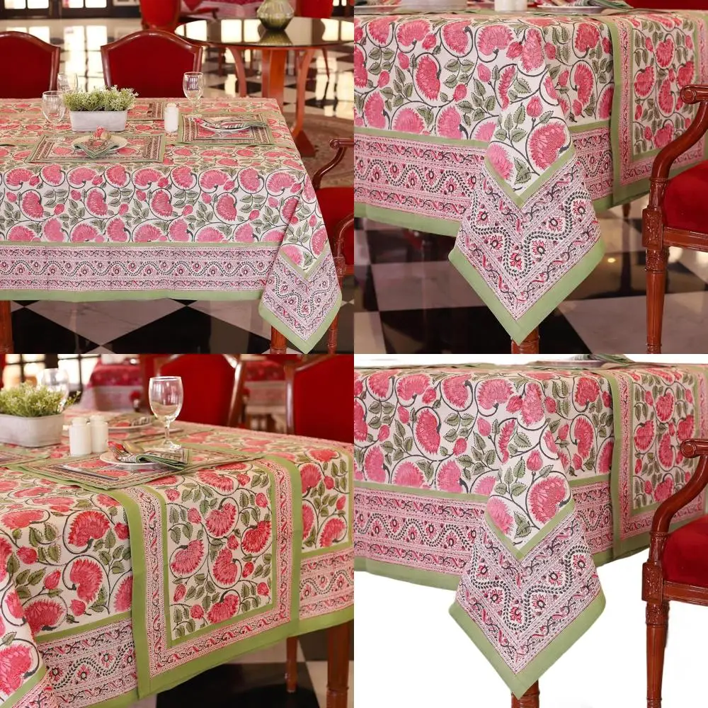 Зеленая и розовая хлопковая скатерть с цветочным принтом 72x135 на 10 лет, моющаяся, идеально подходит для весеннего, наружного и пасхального торжества.
Зеленая и розовая хлопковая скатерть с цветочным принтом 72x135 на 10 лет, моющаяся, идеально подходит для весеннего, наружного и пасхального торжества.