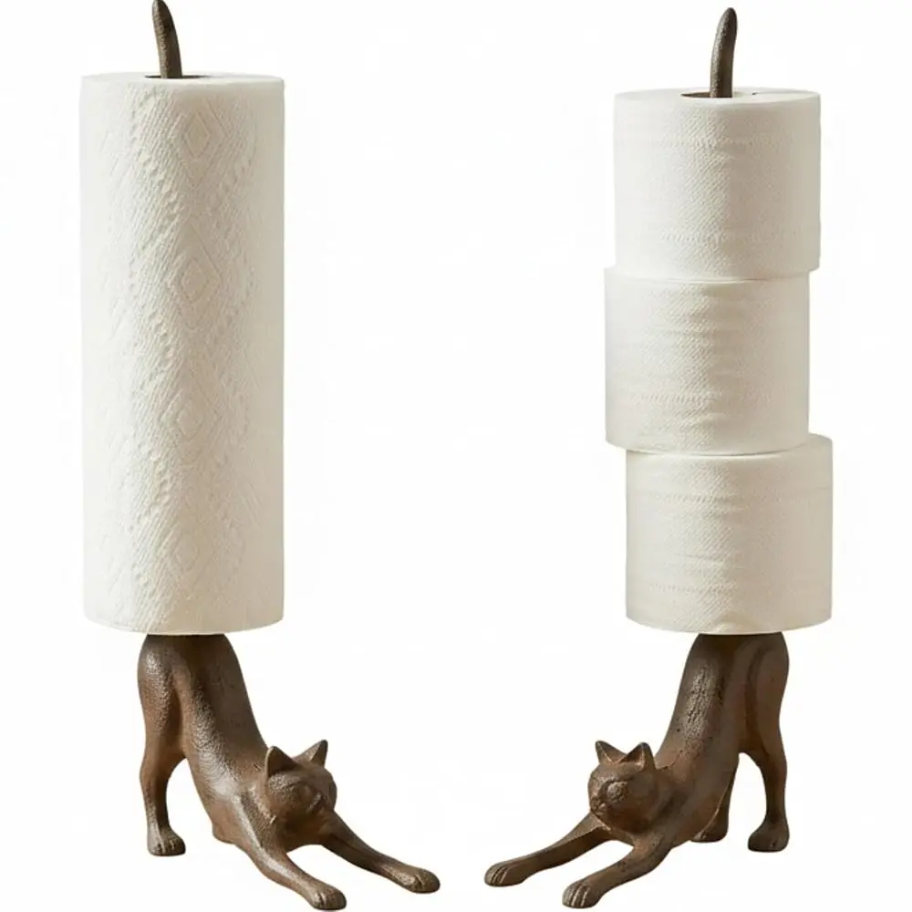 Yoga Cat Decorative Paper Towel Holder or Toilet Paper Holder - Adorable Downward Dog Pose Kitty - Cast Iron Paper Towel Sta
Yoga Cat Decorative Paper Towel Holder or Toilet Paper Holder - Adorable Downward Dog Pose Kitty - Cast Iron Paper Towel Sta