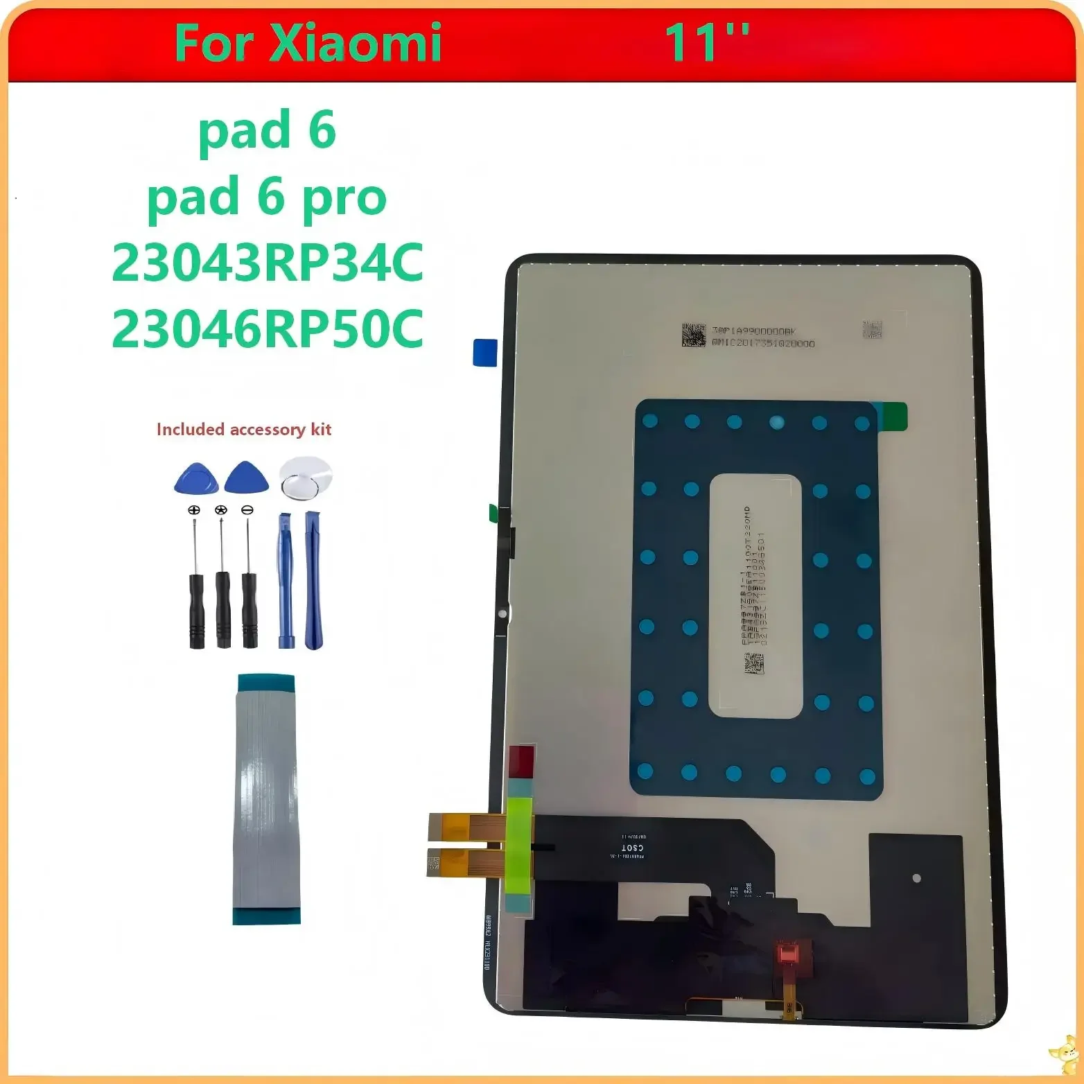 ЖК-дисплей для Xiaomi Pad 6 Mi Pad 6 Pro 11 дюймов 23043RP34C 23046RP50C, сенсорный экран, дигитайзер, стекло в сборе, для ремонта
ЖК-дисплей для Xiaomi Pad 6 Mi Pad 6 Pro 11 дюймов 23043RP34C 23046RP50C, сенсорный экран, дигитайзер, стекло в сборе, для ремонта