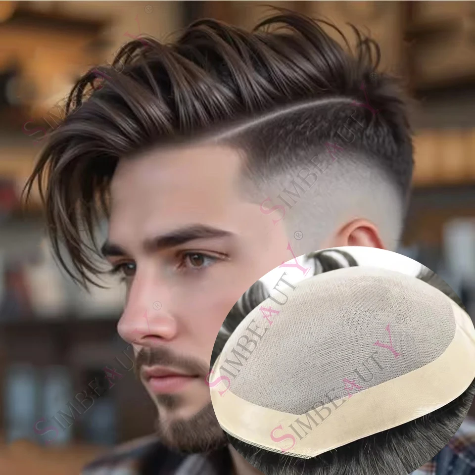 100% Human Hair Man Toupee Durable Mono Lace Top NPU Base Men's Wigs Natural Hairline Black Man Hairpieces Capillary Prosthesis
100% Human Hair Man Toupee Durable Mono Lace Top NPU Base Men's Wigs Natural Hairline Black Man Hairpieces Capillary Prosthesis