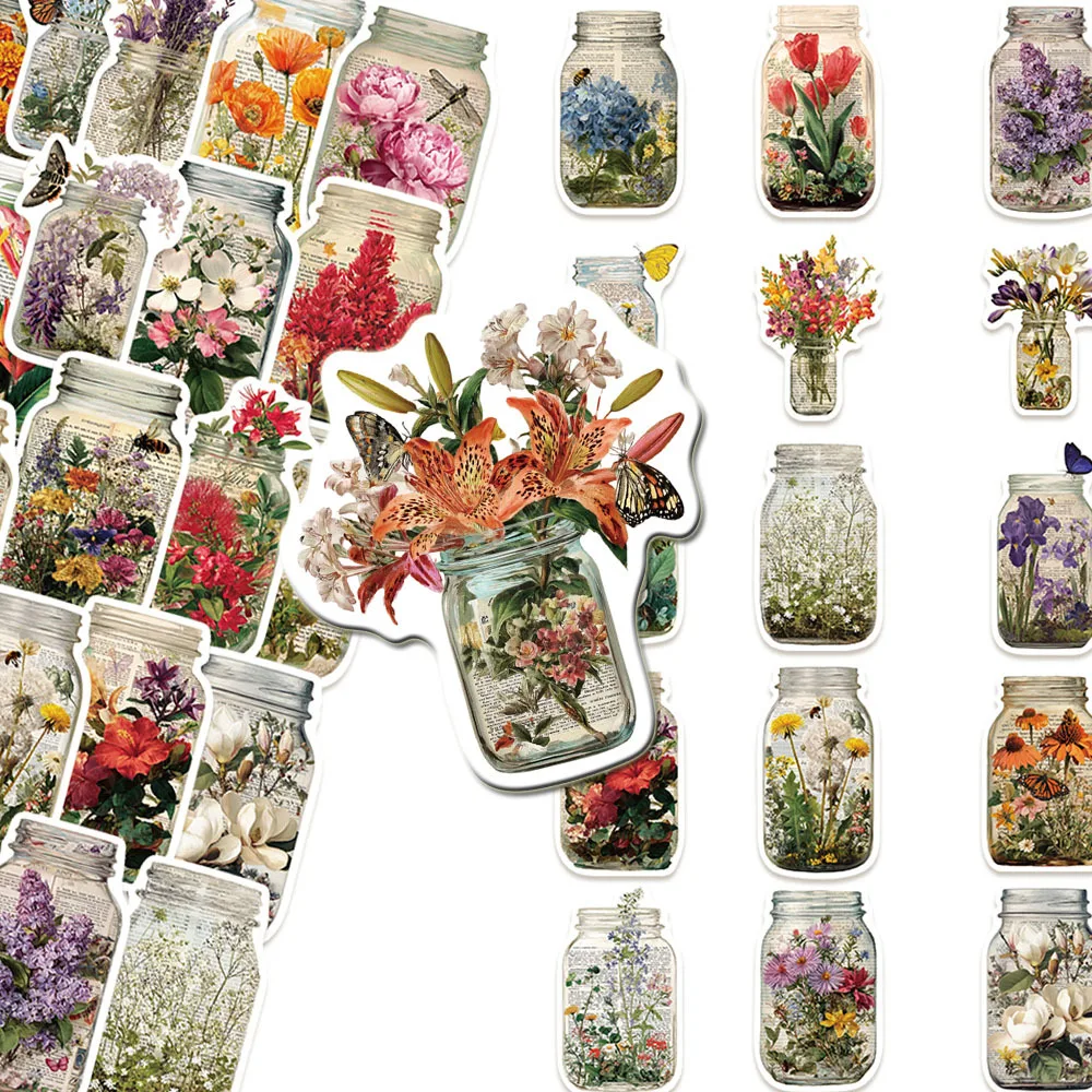 50Pcs Beautiful Retro Flower Bottle Graffiti Stickers Decorative Guitar Notebook Luggage DIY Waterproof Stationery Sticker
50Pcs Beautiful Retro Flower Bottle Graffiti Stickers Decorative Guitar Notebook Luggage DIY Waterproof Stationery Sticker