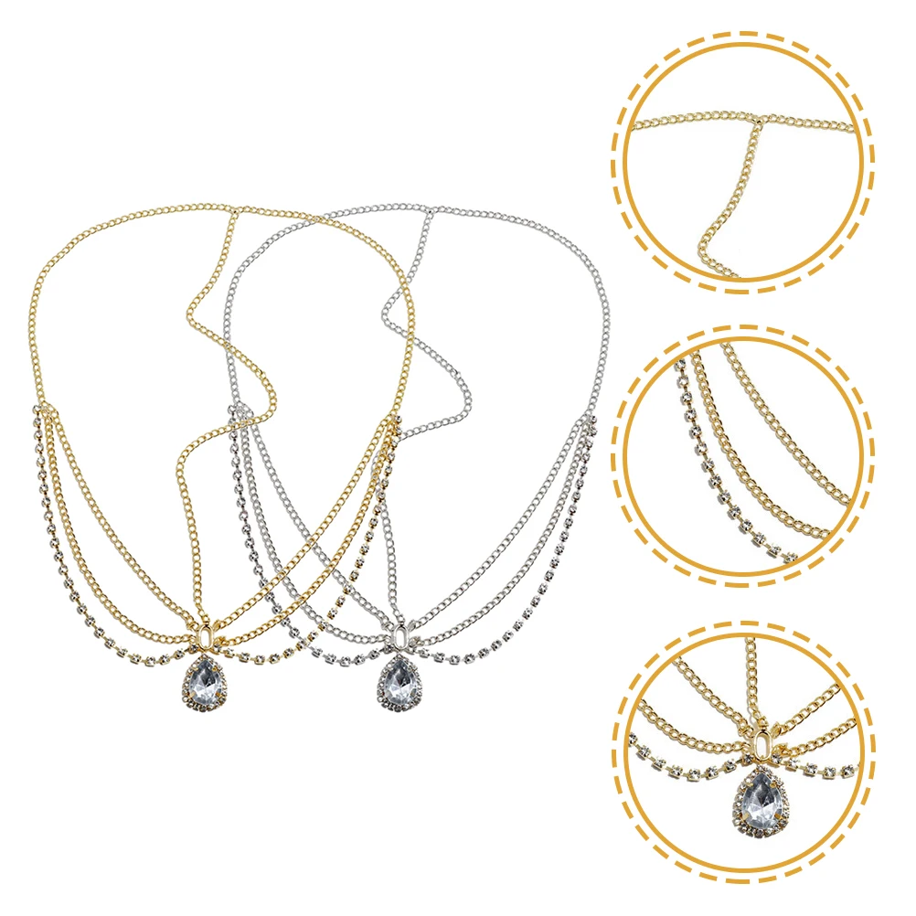 2 Pcs Forehead Chain Hair Accessories Crystal Headpieces Women Jewelry Wedding Bride Bridal Head Chain Gold Silver Alloy Water
2 Pcs Forehead Chain Hair Accessories Crystal Headpieces Women Jewelry Wedding Bride Bridal Head Chain Gold Silver Alloy Water