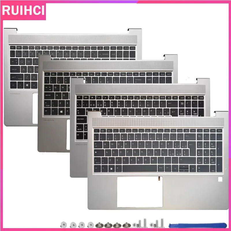 For HP Probook 450 455R G10 ZHAN 66 15 G6 HSN-Q34C US/UK/SP/RU/SP/IT Keyboard With Backlight SD Palmrest Cover Computer Parts
For HP Probook 450 455R G10 ZHAN 66 15 G6 HSN-Q34C US/UK/SP/RU/SP/IT Keyboard With Backlight SD Palmrest Cover Computer Parts