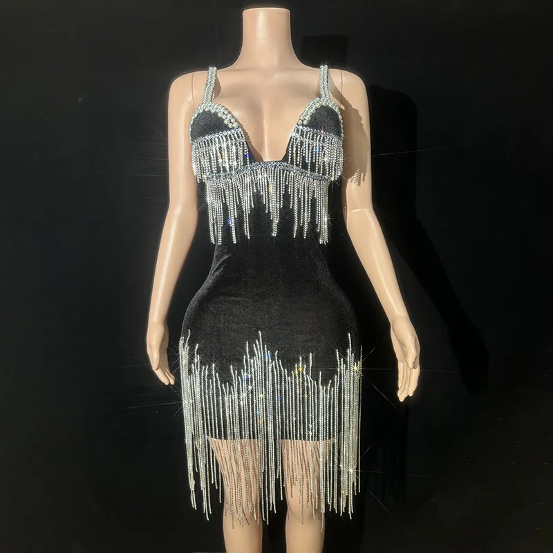 Tassel Sling Little Black Dress Banquet Dinner Bar Nightclub Dancing Company Annual Meeting Signing Meeting Carpet Catwalk Stage
Tassel Sling Little Black Dress Banquet Dinner Bar Nightclub Dancing Company Annual Meeting Signing Meeting Carpet Catwalk Stage