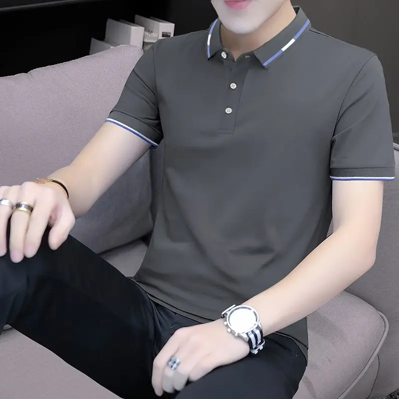 Summer Turn-down Collar Button T-shirts Stylish Spliced Men's Clothing All-match Daily Short Sleeve Business Casual Polo Shirts
Summer Turn-down Collar Button T-shirts Stylish Spliced Men's Clothing All-match Daily Short Sleeve Business Casual Polo Shirts