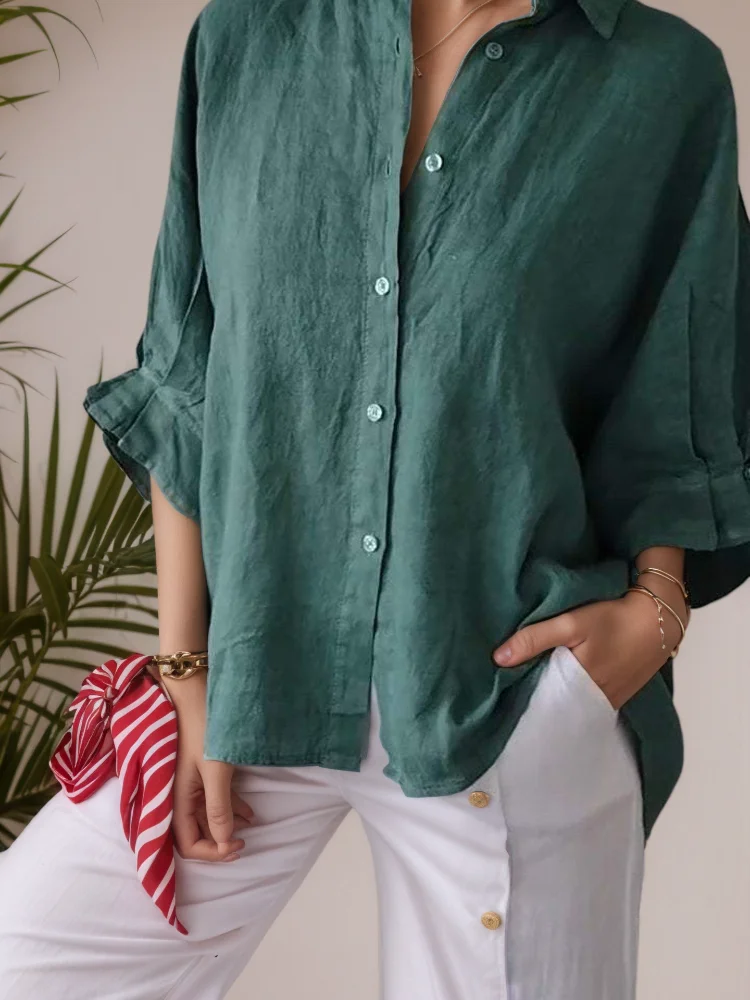 New Spring Summer Women Elegant Shirts Back Bow Lace Up Solid Color Casual Breathable Half Sleeve Blouse Loose Tops of Clothing
New Spring Summer Women Elegant Shirts Back Bow Lace Up Solid Color Casual Breathable Half Sleeve Blouse Loose Tops of Clothing