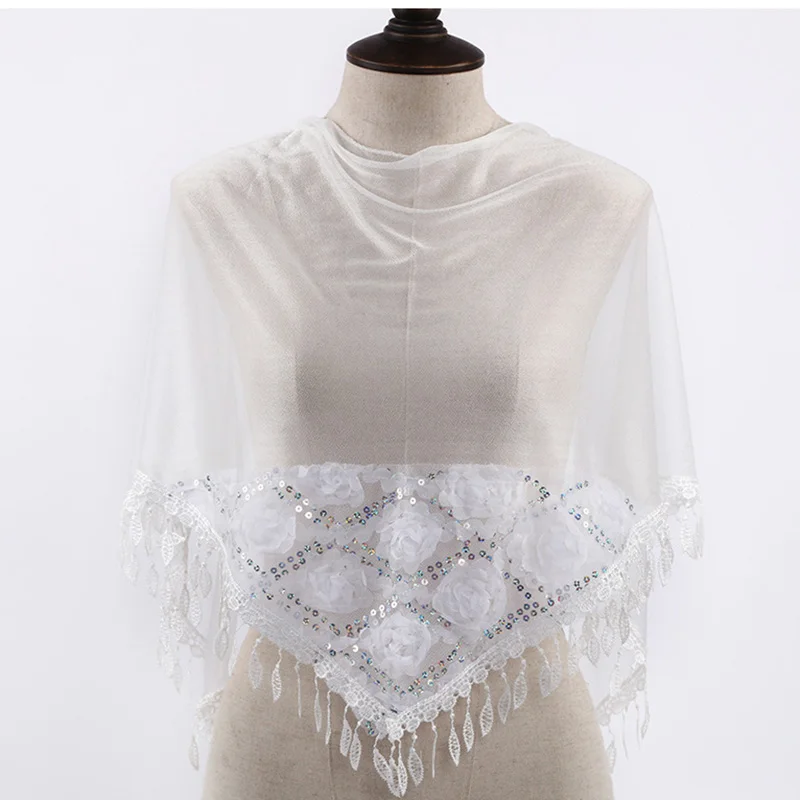 Korean Women Winter Long Neck Protection Plush Warm ShawlSolid Sequin Fragmented Flower Embroidery Lace Tassel Triangle Scarf
Korean Women Winter Long Neck Protection Plush Warm ShawlSolid Sequin Fragmented Flower Embroidery Lace Tassel Triangle Scarf