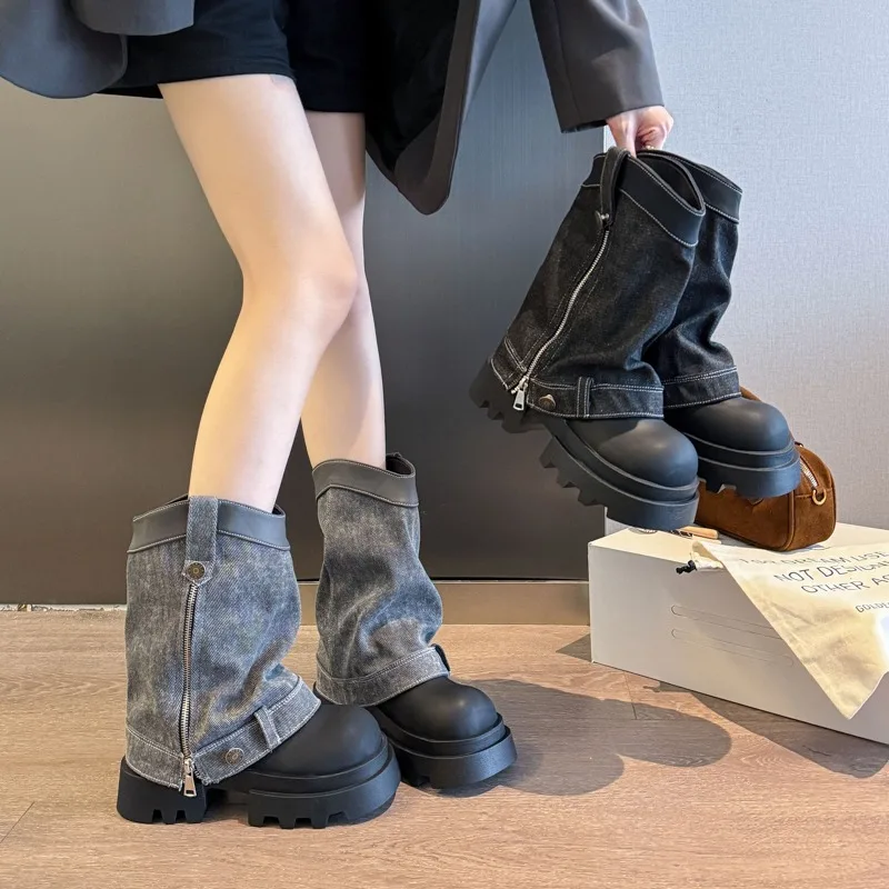 Thick Soled Women's Ankle Boots Fashion Shoes Designer New Cowboy Female Boots Winter 2025 Casual Chelsea Women Boots Mujer
Thick Soled Women's Ankle Boots Fashion Shoes Designer New Cowboy Female Boots Winter 2025 Casual Chelsea Women Boots Mujer