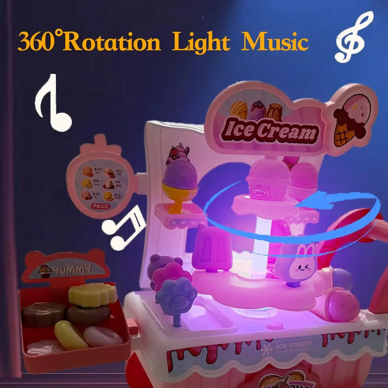 Children's 38PCS Pretend Play Ice Cream Shop Kitchen Food Toys,Educational Ice Cream Toys, Ice Cream Cart Toy Play Set for Kids
Children's 38PCS Pretend Play Ice Cream Shop Kitchen Food Toys,Educational Ice Cream Toys, Ice Cream Cart Toy Play Set for Kids