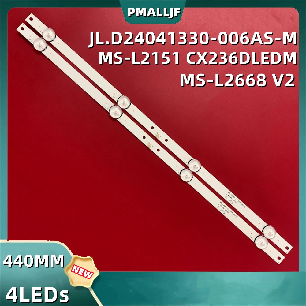 2Pcs/Set LED Backlight Strips MS-L2151 V1 LA023 MS-L2668 V2 LA021 VINCHI LE-24Z1 3080524Z10D1TZ004 CX236DLEDM 24HL4300HA
2Pcs/Set LED Backlight Strips MS-L2151 V1 LA023 MS-L2668 V2 LA021 VINCHI LE-24Z1 3080524Z10D1TZ004 CX236DLEDM 24HL4300HA