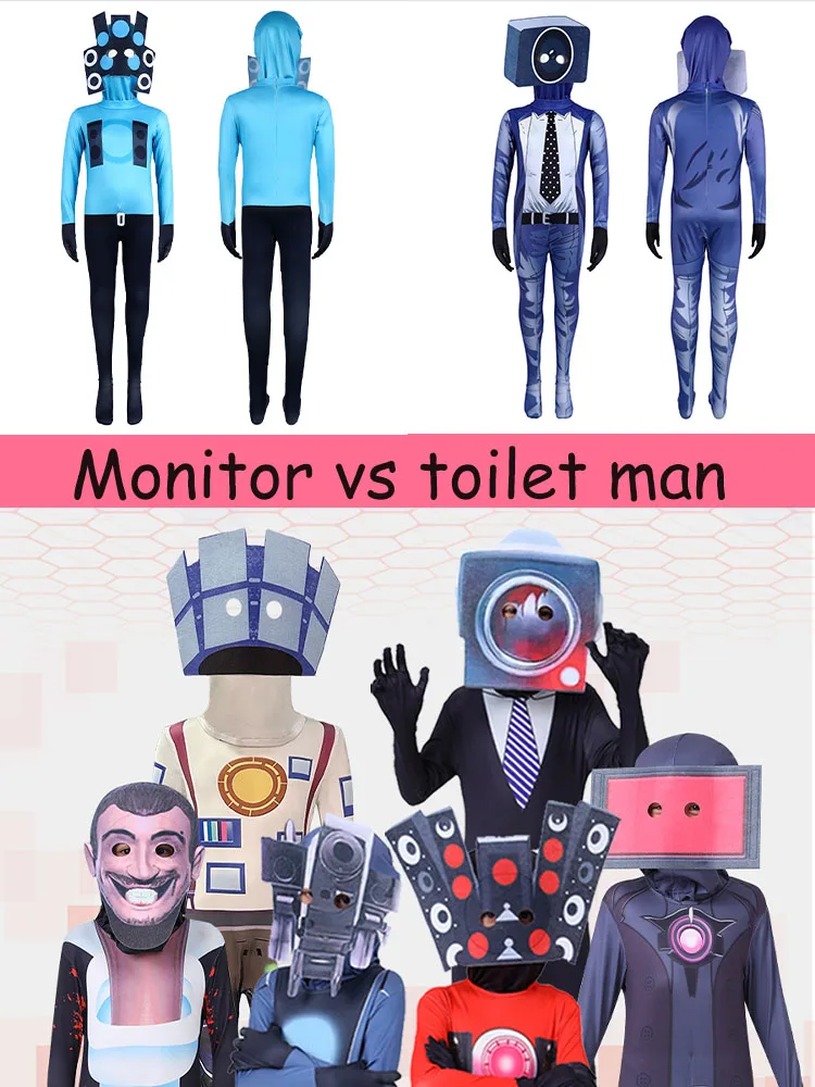 Halloween lovely Funny Tight jumpsuit Children's Role Playing Fun Toilet Man vs. Blue speaker
Halloween lovely Funny Tight jumpsuit Children's Role Playing Fun Toilet Man vs. Blue speaker