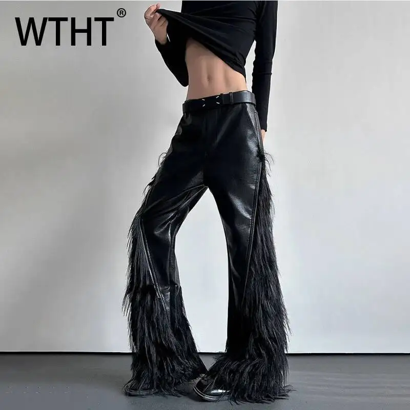 WTHT Fashion Men's Solid Color Spliced Ribbon Design Leather Pants Vintgae High Street Wide Leg Trousers Male 2026 Summer 2A3079
WTHT Fashion Men's Solid Color Spliced Ribbon Design Leather Pants Vintgae High Street Wide Leg Trousers Male 2026 Summer 2A3079