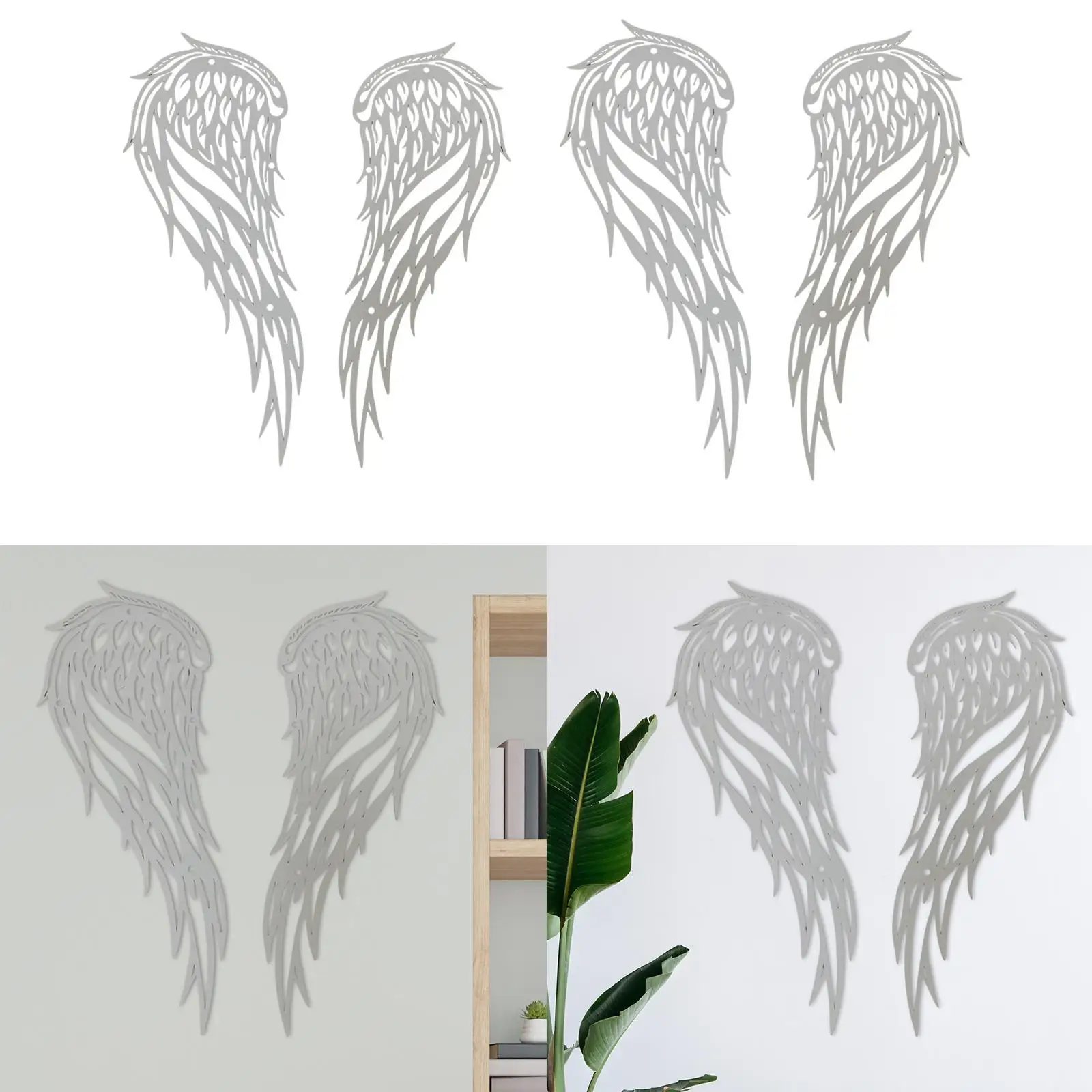 Angel Wing Wall Sculpture Home Decor Artwork Iron Material Wall Mounted Ornament for Kitchen Office
Angel Wing Wall Sculpture Home Decor Artwork Iron Material Wall Mounted Ornament for Kitchen Office