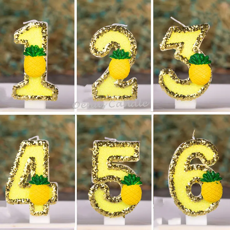 Birthday Candle 1 Year Pineapple Yellow Birthday Candles for Cake Sparkly Number Cake Topper for Party Supplies
Birthday Candle 1 Year Pineapple Yellow Birthday Candles for Cake Sparkly Number Cake Topper for Party Supplies