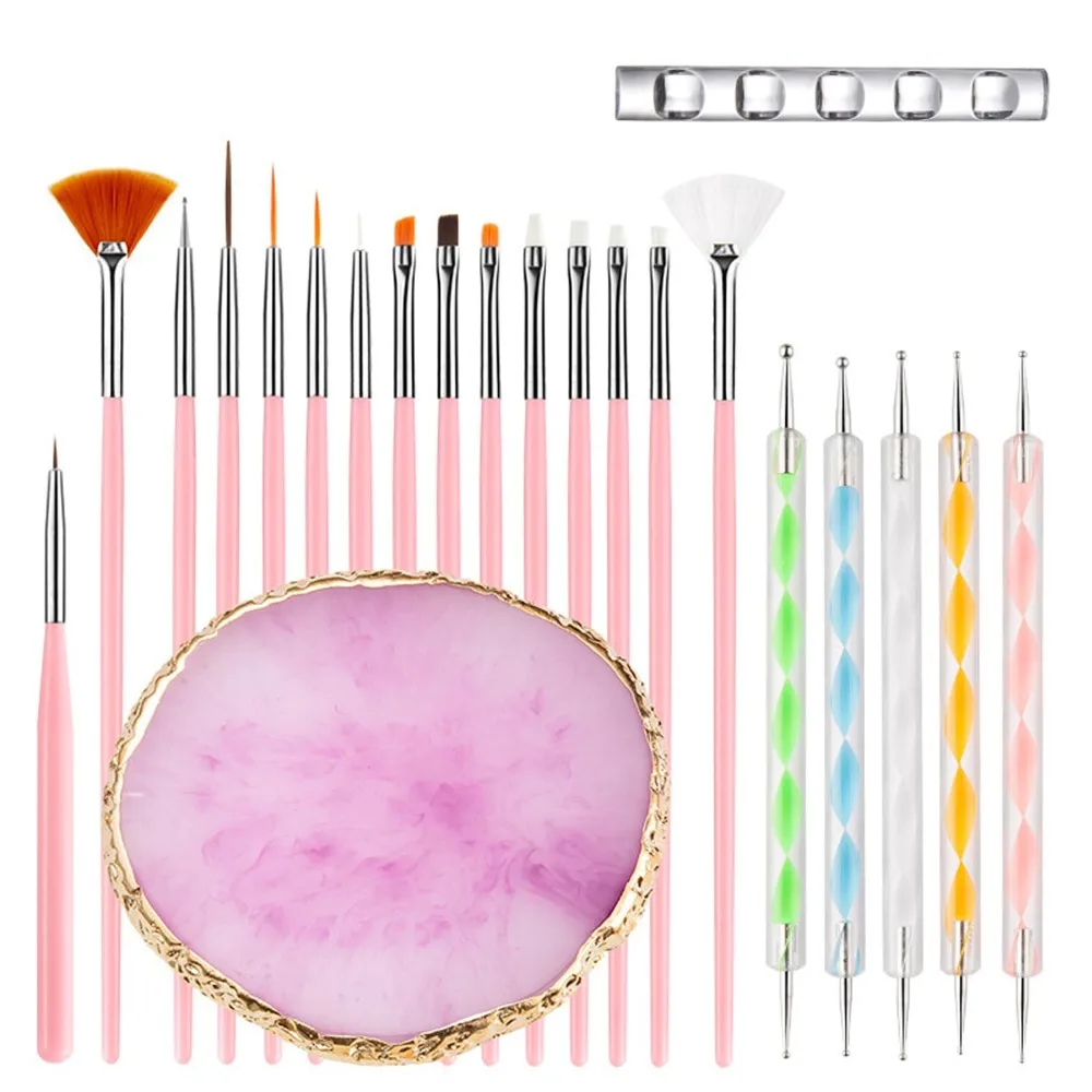 Nail Art Tools 22 Pcs Set with Resin Palette Silicone Engraving Pen Dotting Pen Acrylic Nail Design Kit for DIY Home Salon Makeup Display Board Pink Color
Nail Art Tools 22 Pcs Set with Resin Palette Silicone Engraving Pen Dotting Pen Acrylic Nail Design Kit for DIY Home Salon Makeup Display Board Pink Color